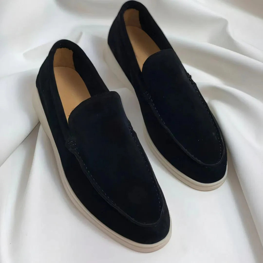 Homixa men's loafer shoes with a relaxed fit, featuring classic design and comfortable slip-on style.