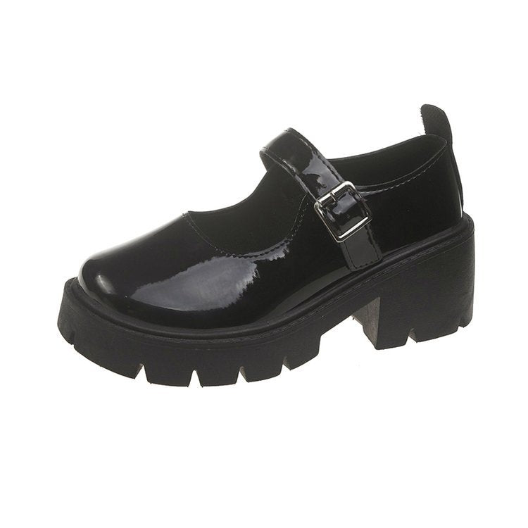 Homixa women's Mary Jane shoes with rounded toe and strap, stylish everyday footwear for comfortable casual wear.
