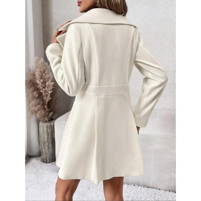 Homixa women's tailored trench coat from Elara Edit, featuring classic design and stylish fit, ideal for layering and versatile wear.