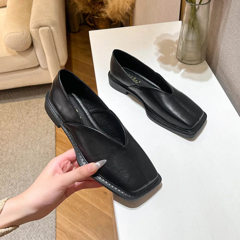 Homixa women's Mary Jane shoes with low block heel, featuring classic design and comfortable fit for everyday wear.