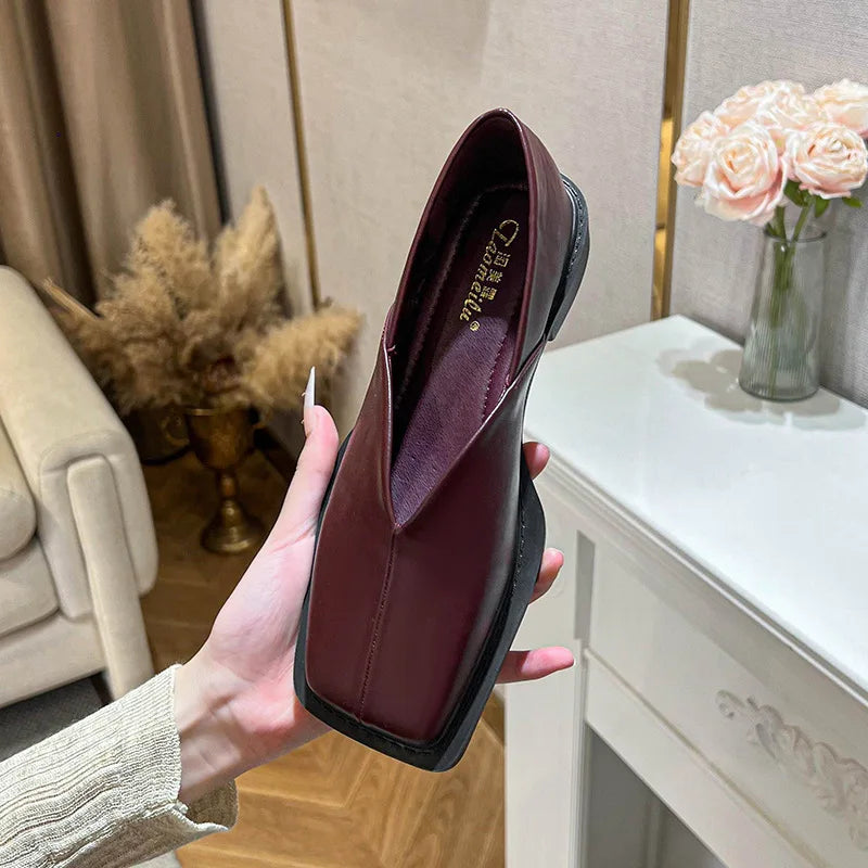 Homixa women's Mary Jane shoes with low block heel, featuring classic design and comfortable straps for everyday wear.