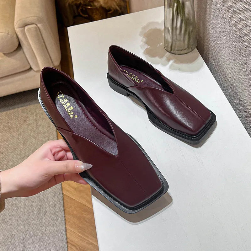 Homixa women's Mary Jane shoes with low heel and block heel, stylish and comfortable footwear for everyday wear.