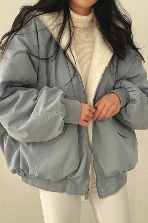 Homixa women's oversized bomber jacket with faux fur hood, relaxed fit, perfect for winter, stylish and cozy outerwear.