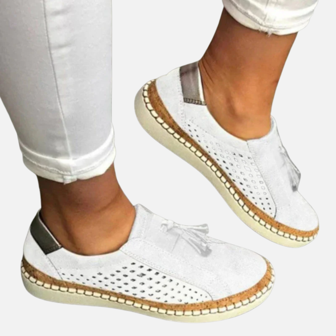 Arden | Women's Perforated Tassel Slip-On Shoes - product image 3