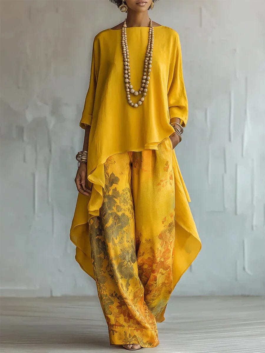 Harper | Women's Asymmetric Tunic & Wide-Leg Pant Set - product image 1