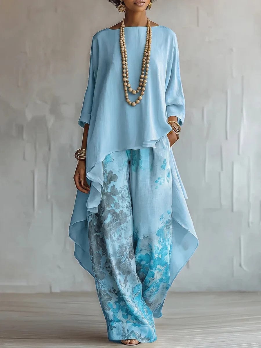 Harper | Women's Asymmetric Tunic & Wide-Leg Pant Set - product image 5
