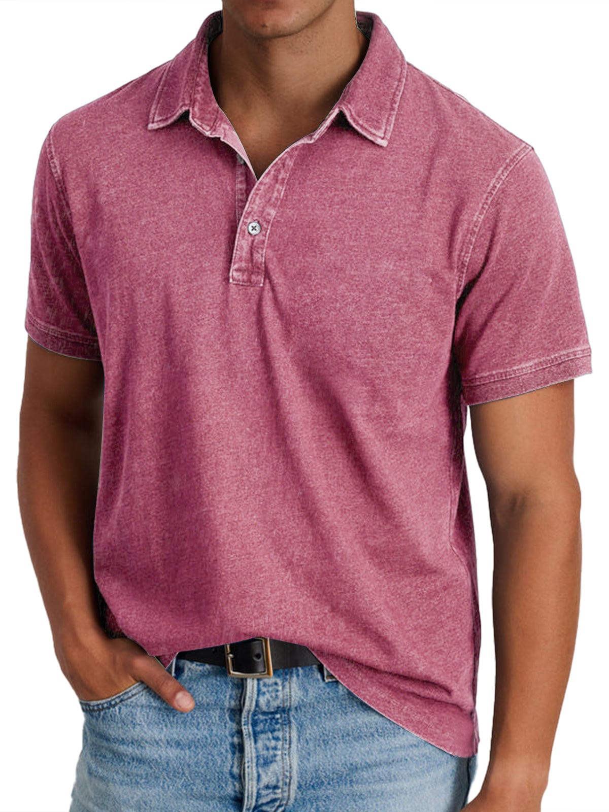 Homixa Ashton men's classic polo shirt in navy, featuring a collared design and short sleeves, suitable for casual and smart-casual wear.