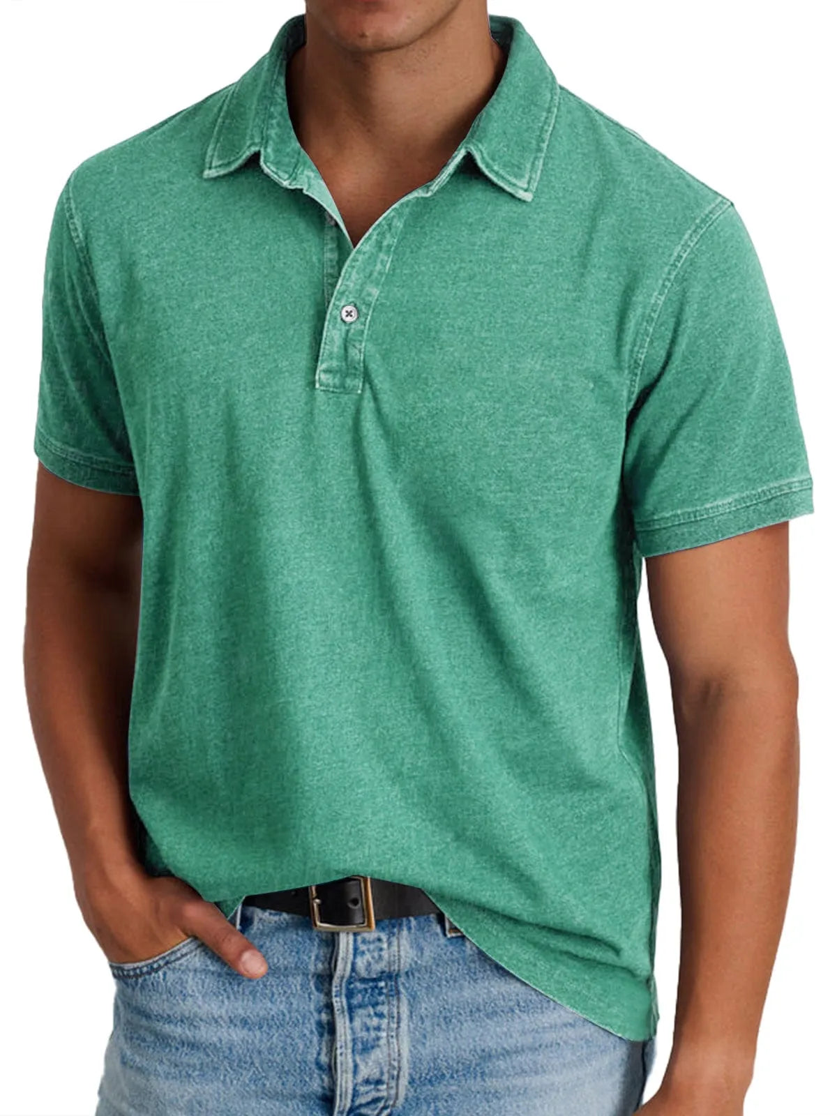 Homixa Ashton men's classic polo shirt in navy, featuring a collar, short sleeves, and a comfortable fit.