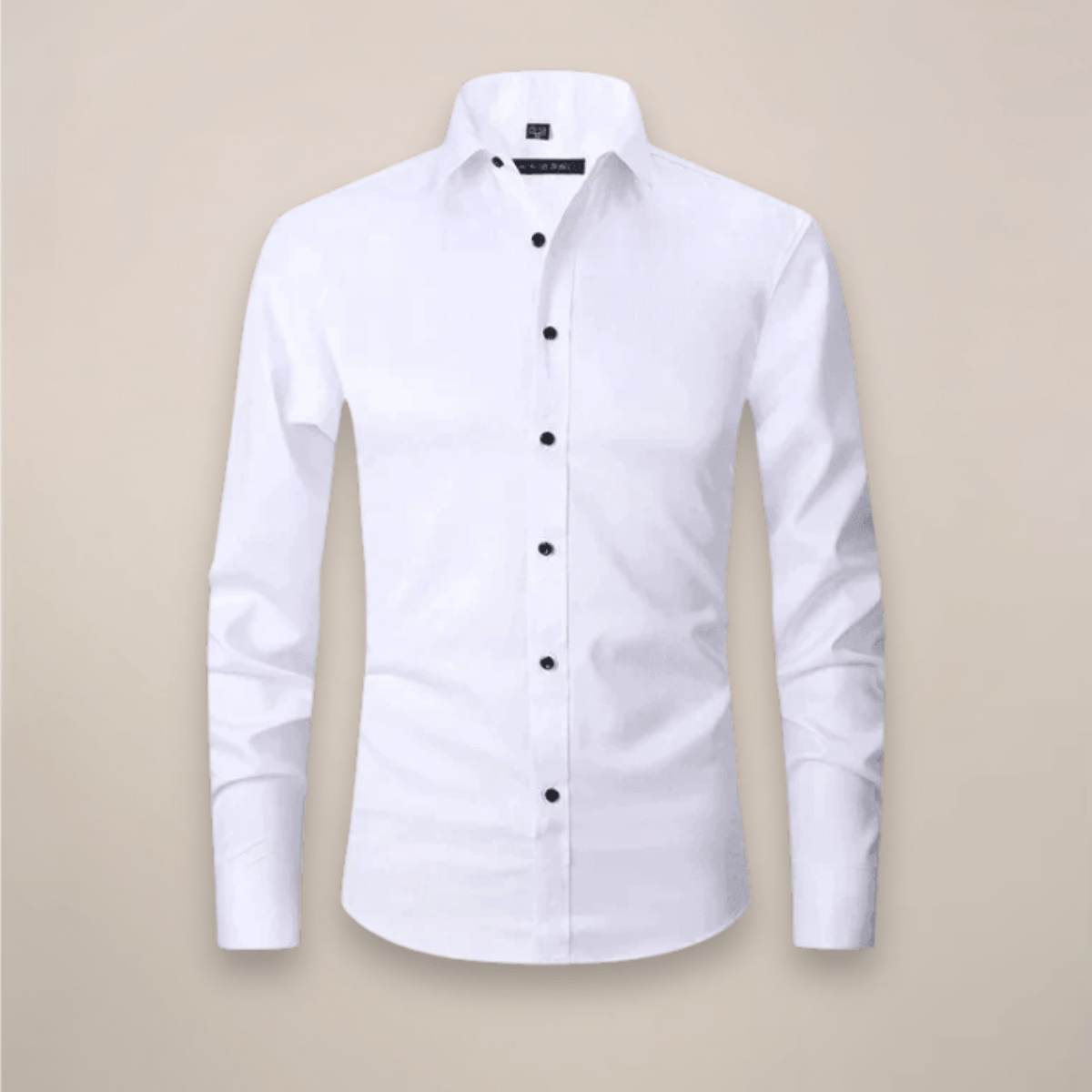 Lavana men's long-sleeved shirt with wrinkle-free fabric, shown in a classic fit suitable for casual or formal occasions.
