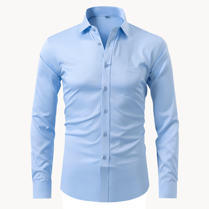 Men's flexible cotton dress shirt for office wear by Lavana, long-sleeve men's dress shirt suitable for professional settings.