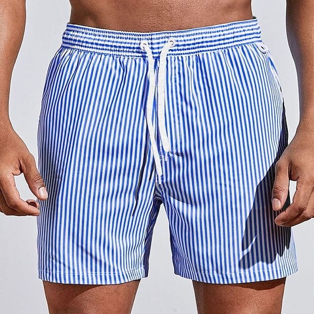 Homixa Kai men's drawstring swim shorts with adjustable waistband and vibrant pattern, suitable for beach and pool activities.