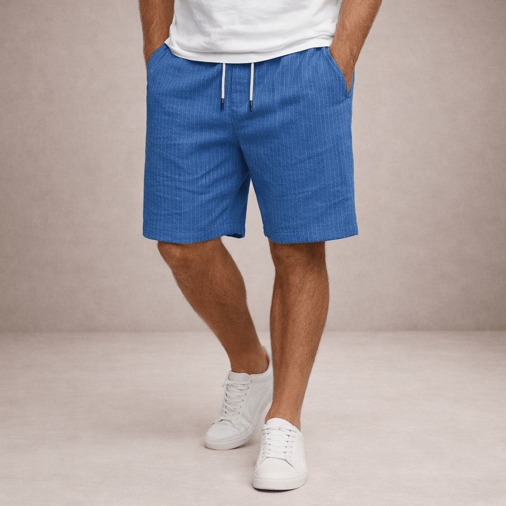 Homixa Luca men's drawstring summer shorts in lightweight fabric, featuring a relaxed fit and casual style for warm weather.