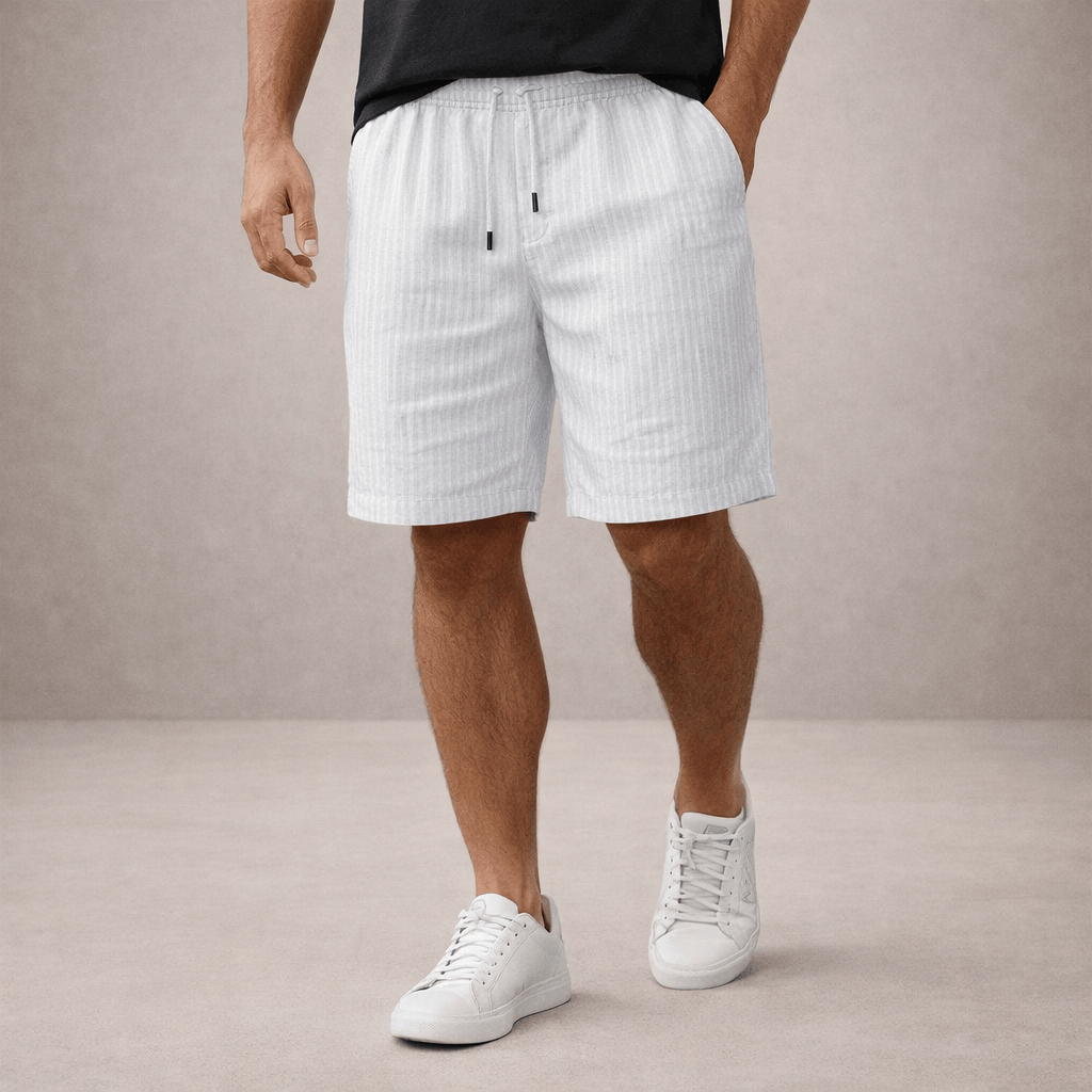 Homixa Luca men's drawstring summer shorts featuring lightweight fabric, casual fit, and adjustable waist for comfortable everyday wear.