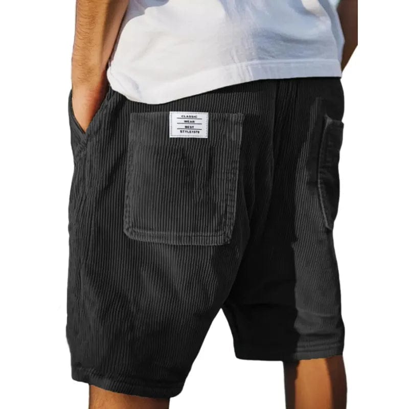 Homixa Mason men's textured tailored shorts displayed on a model, featuring a stylish fit and modern design for casual wear.