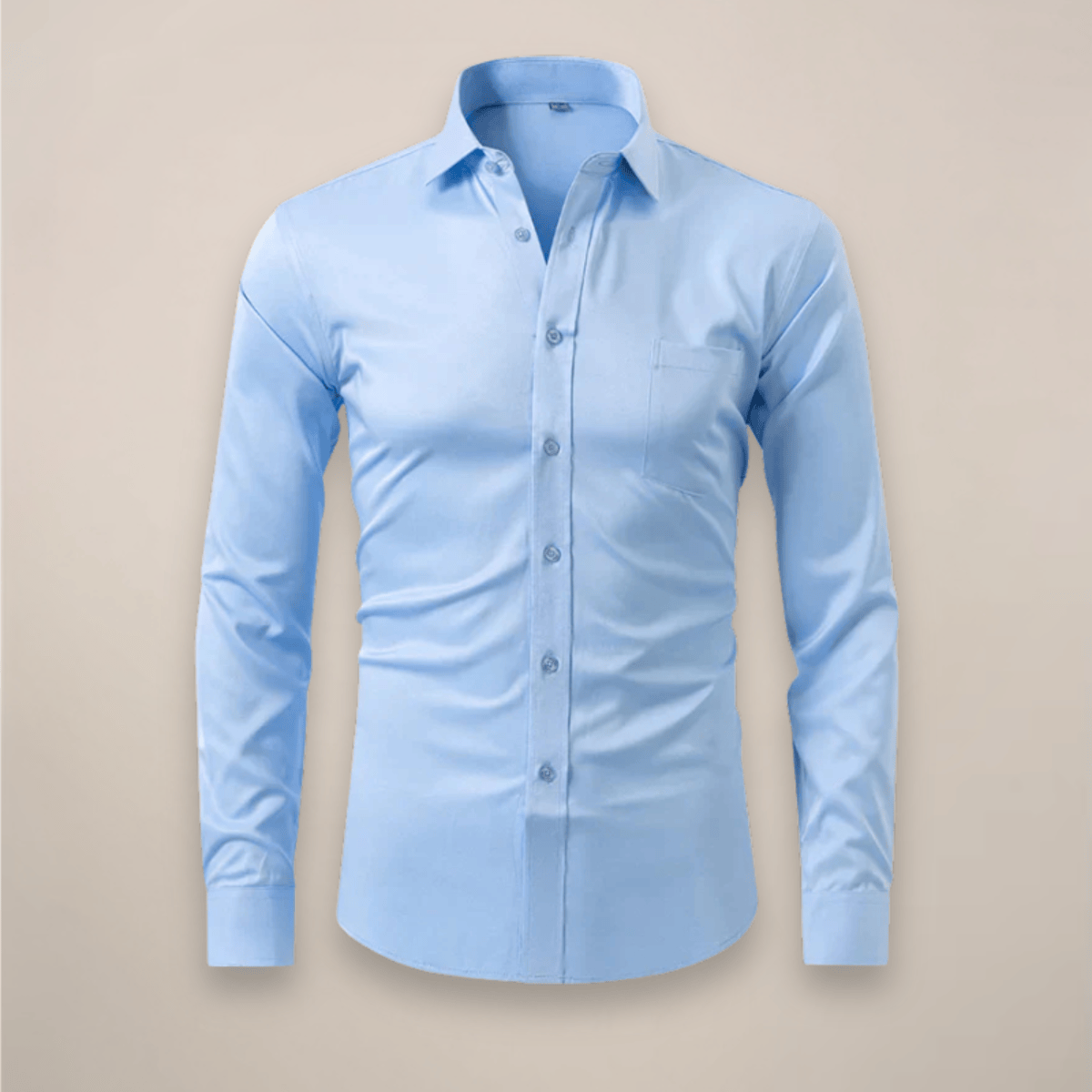 Lavana men's long-sleeved shirt in wrinkle-free fabric, suitable for casual or formal occasions, shown in a versatile style.