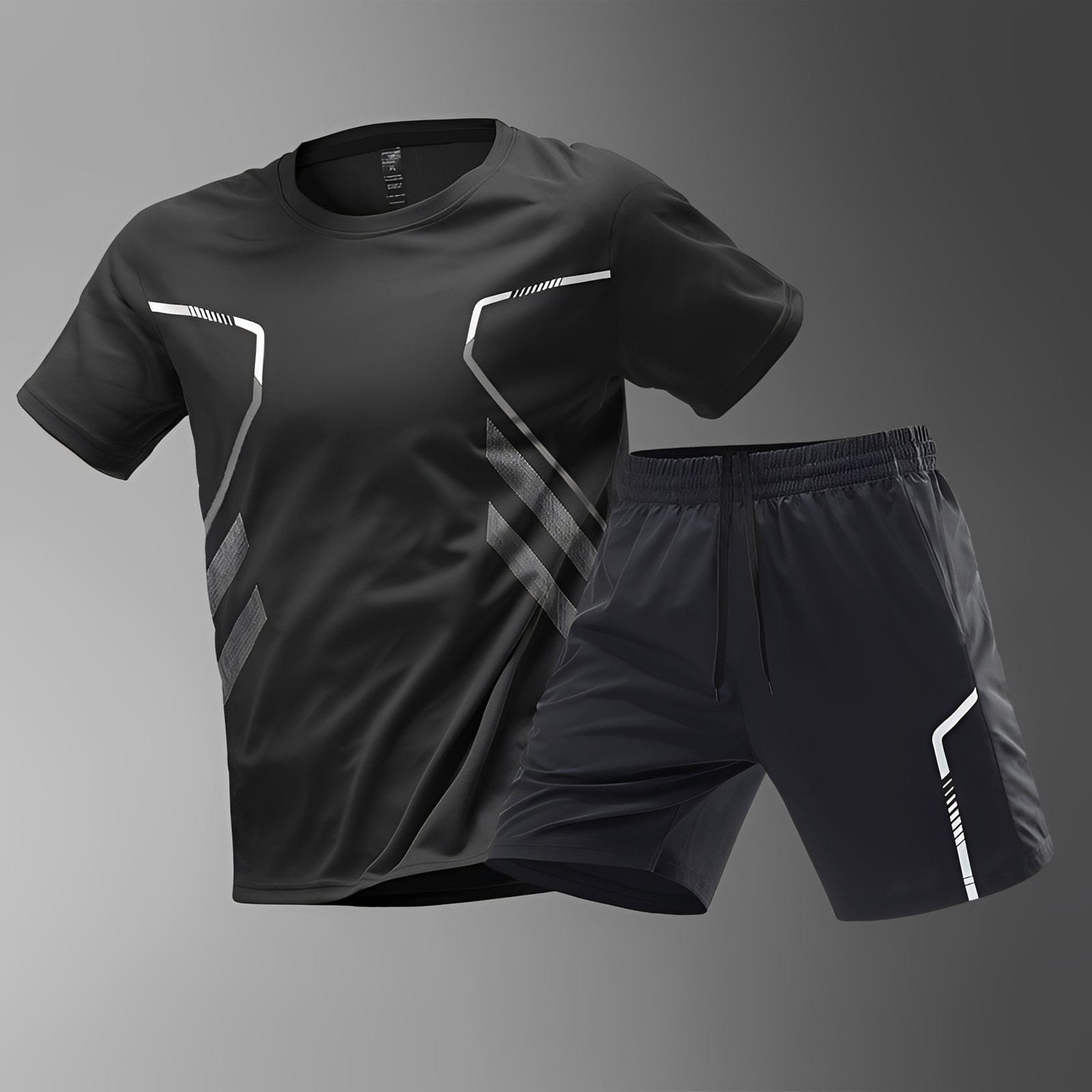 Men's sports set by Mainz-Mode, lightweight and quick-drying, ideal for training and leisure, shown in a casual athletic pose.