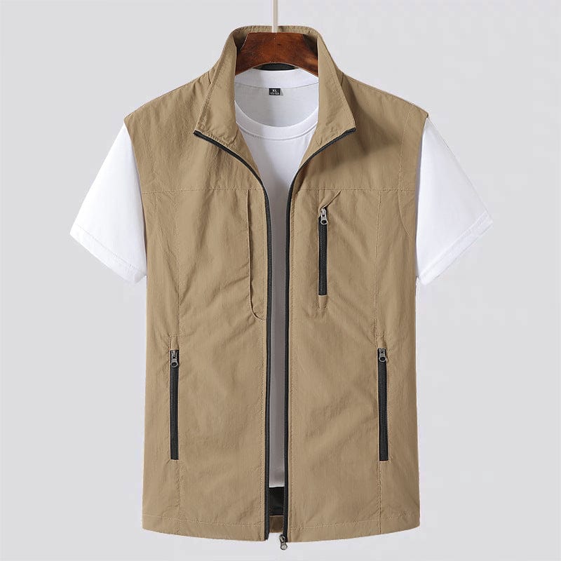 Homixa Owen men's multi-pocket summer vest with multiple storage pockets and lightweight fabric, ideal for casual wear.