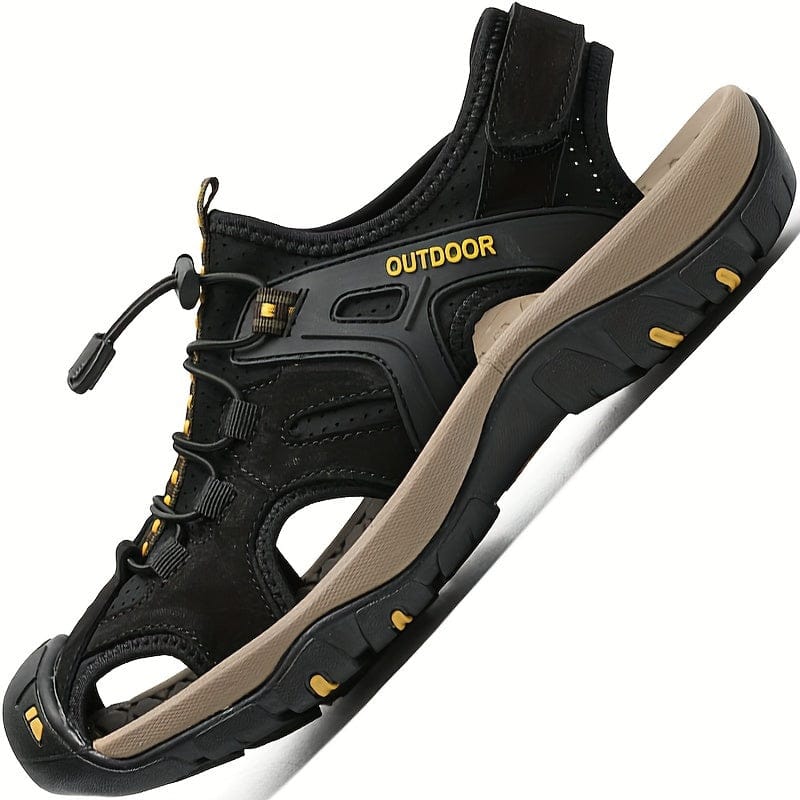 Homixa Ridge men's closed-toe hiking sandals with durable straps and rugged sole for outdoor adventures.