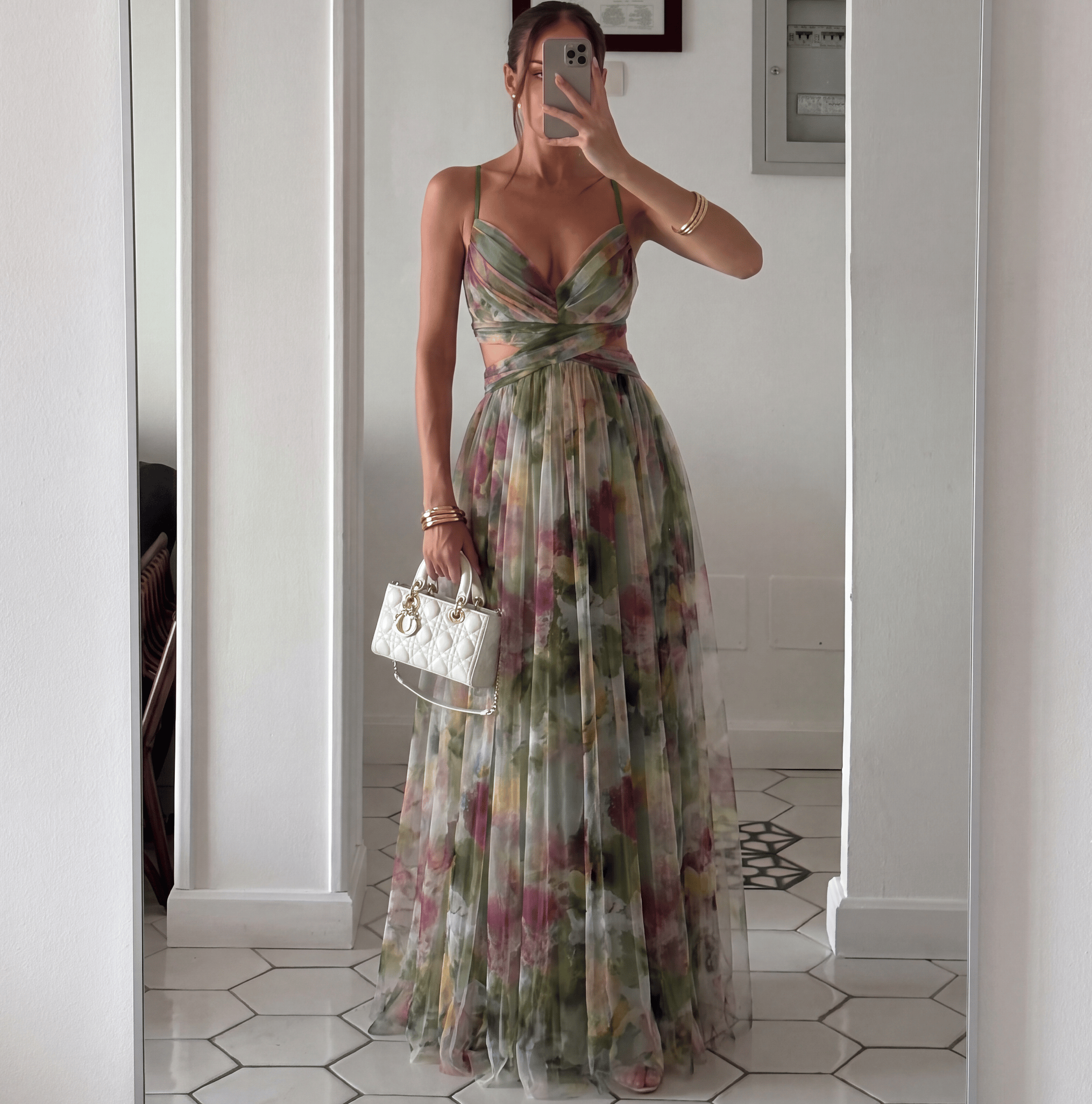 Isolde | Women's Printed Spaghetti-Strap Maxi Dress - product image 7