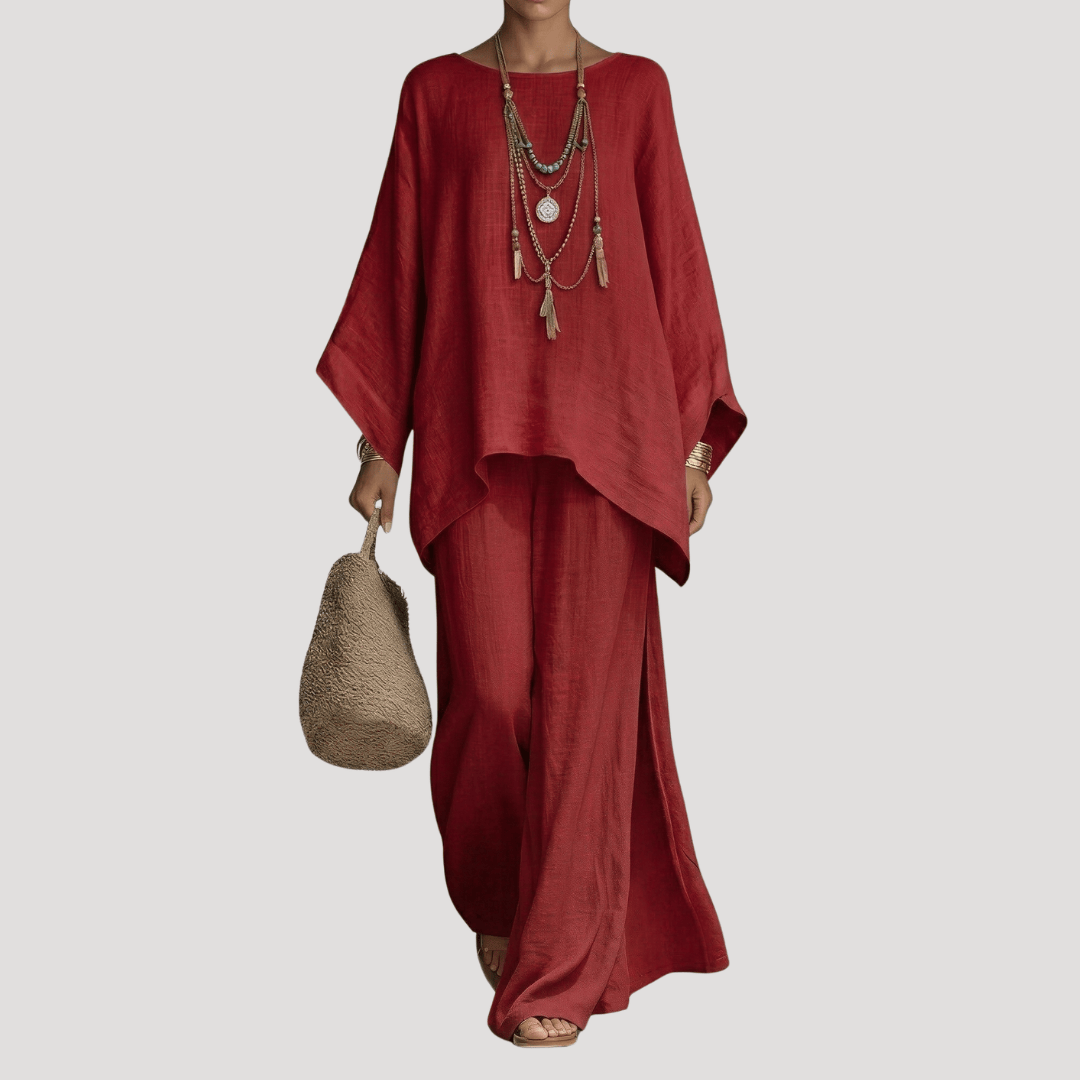Luna | Women's Batwing Top & Wide-Leg Pant Set - product image 9