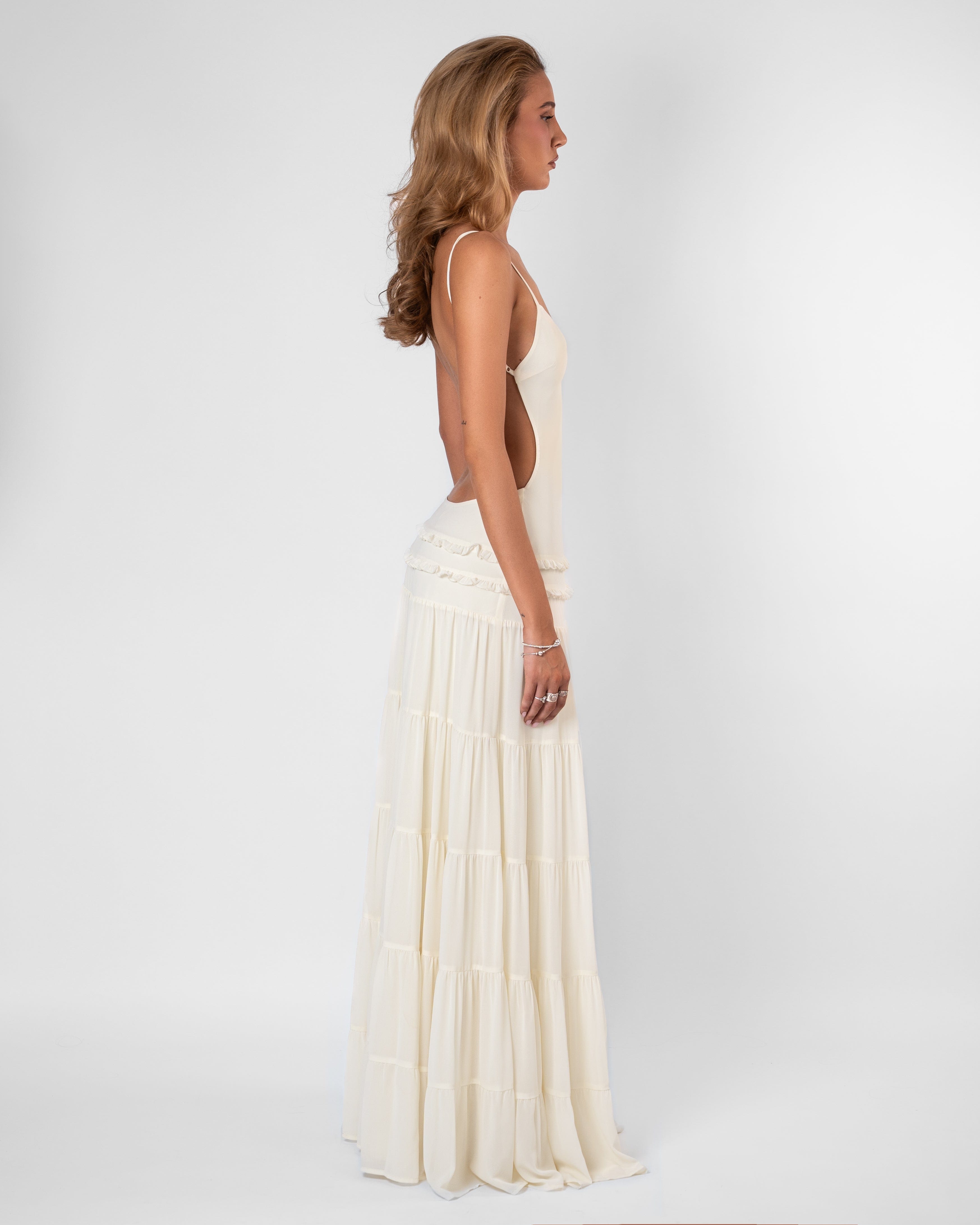 Rosalie | Women's Tiered Spaghetti-Strap Maxi Dress - product image 5
