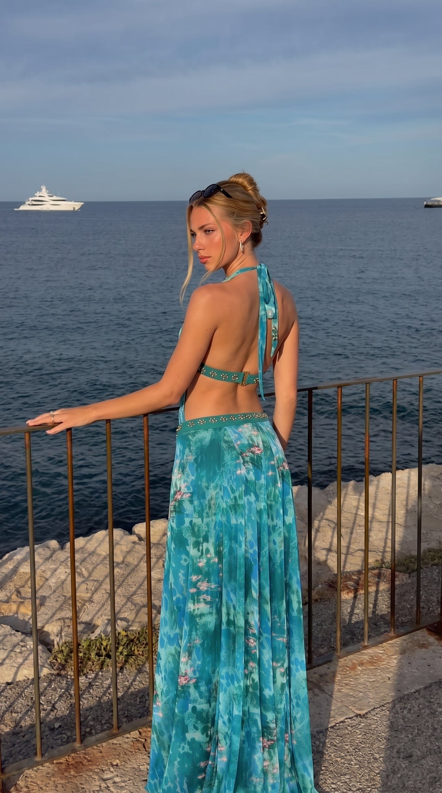 Sienna | Women's Printed Halter-Neck Maxi Dress - product image 2