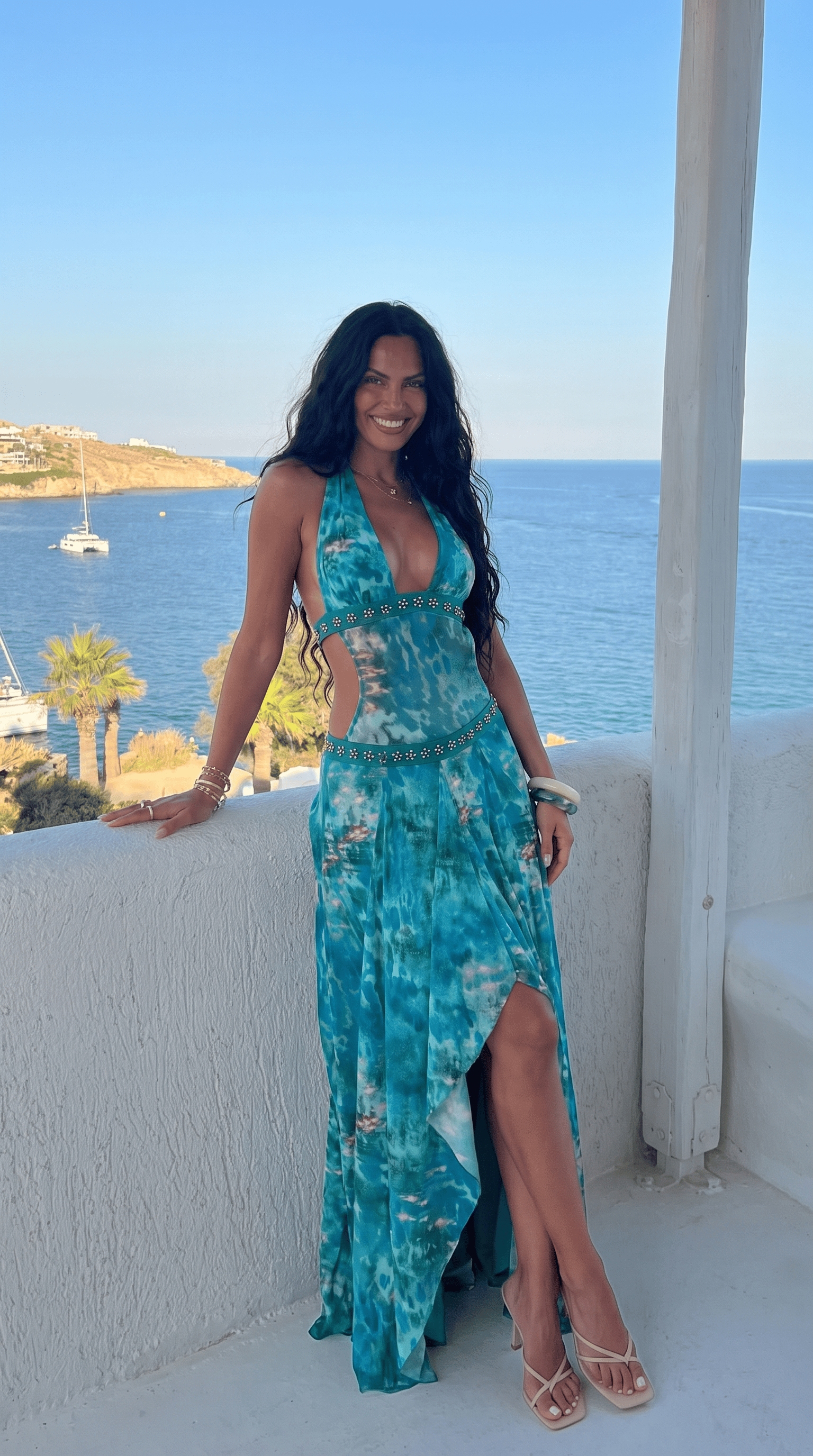 Sienna | Women's Printed Halter-Neck Maxi Dress - product image 3