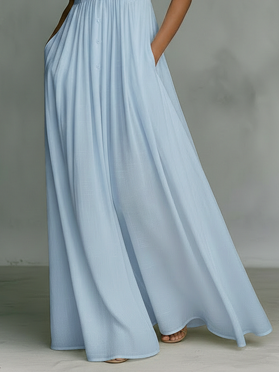 Skye | Women's Sleeveless Stand-Collar Pocket Maxi Dress - product image 3