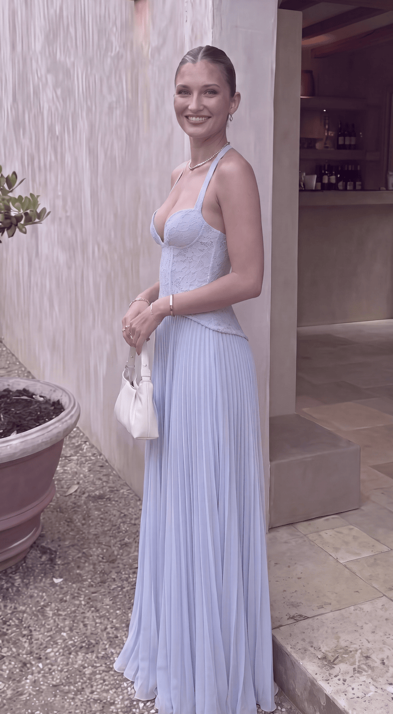 Valentina | Women's Fitted-Bodice Spaghetti-Strap Maxi Dress - product image 6