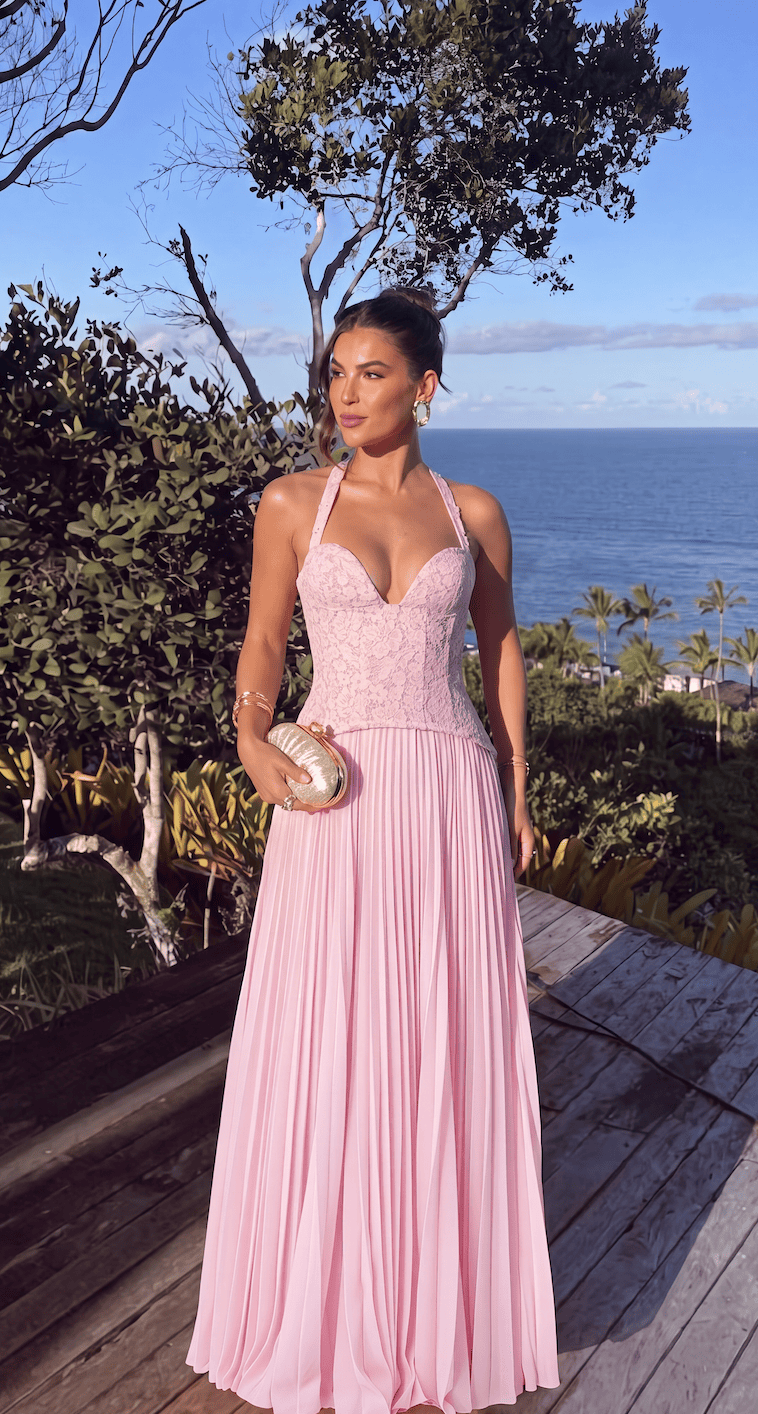 Valentina | Women's Fitted-Bodice Spaghetti-Strap Maxi Dress - product image 13