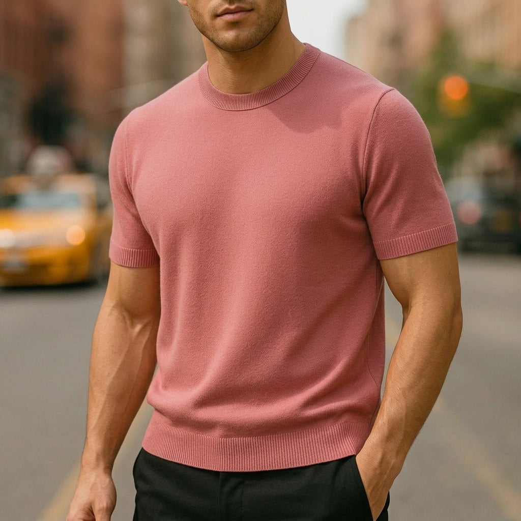 Arthur Hendon Volterra Cashmere T-shirt in soft, luxurious cashmere fabric, featuring a classic fit and subtle branding.