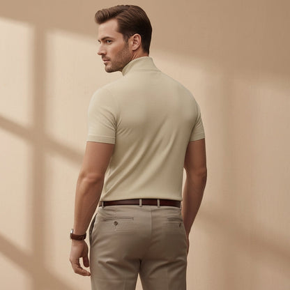 Arthur Hendon Menton turtleneck T-shirt in soft fabric, featuring a slim fit and classic turtleneck design.