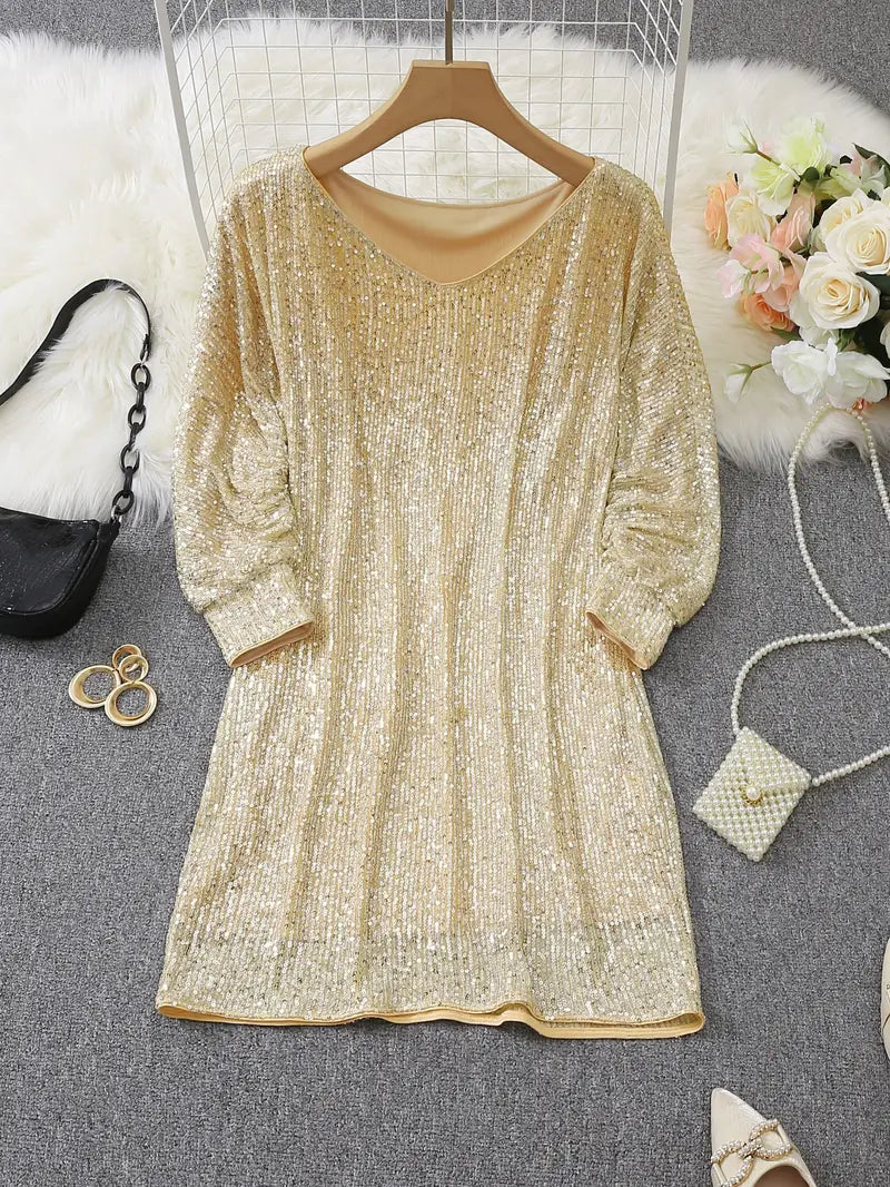 Women's Sequin Cocktail Dress by Emily Carter featuring a fitted silhouette and shimmering embellishments for evening wear.
