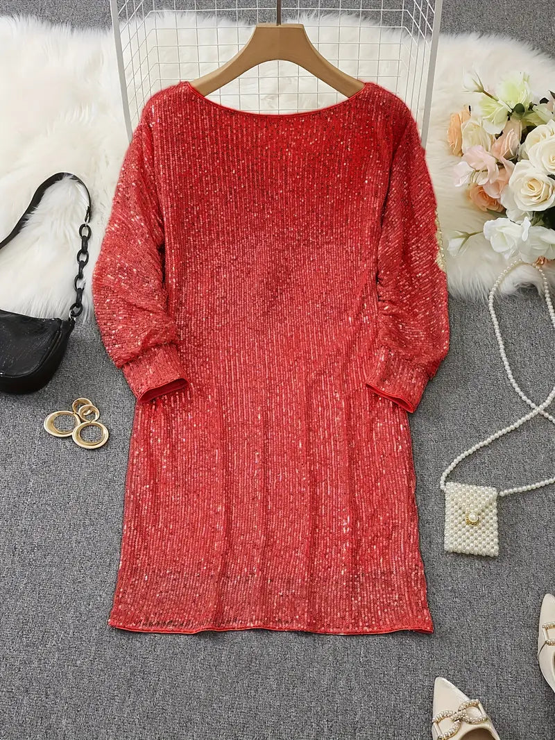 Emily Carter women's sequin cocktail dress featuring a fitted silhouette and elegant design, perfect for evening events.