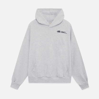 Homixa Avevora women's relaxed hoodie with dropped shoulders, pouch pocket, and ribbed cuffs, displayed on a model.