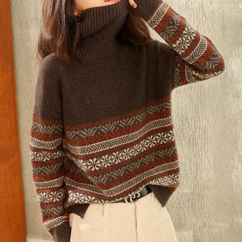 Homixa women's sweater from the Everyday Layer Lily Edit, featuring a cozy knit design in soft, neutral tones.