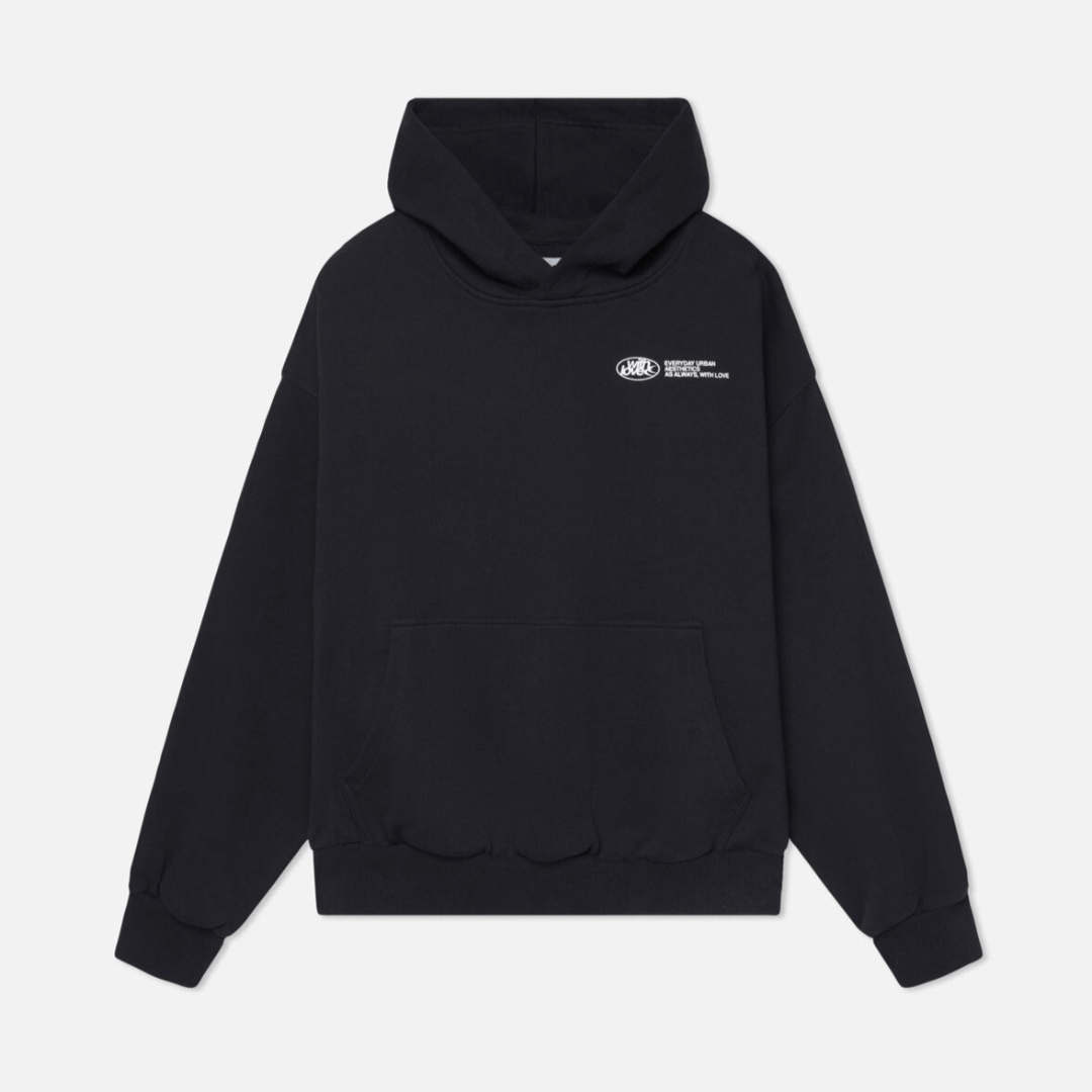 Homixa Avevora women's relaxed hoodie with dropped shoulders, pouch pocket, and ribbed cuffs, casual and comfortable fit.