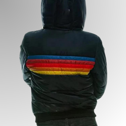 Women's quilted puffer jacket by Emily Carter, featuring a stylish padded design and cozy collar for cold weather.