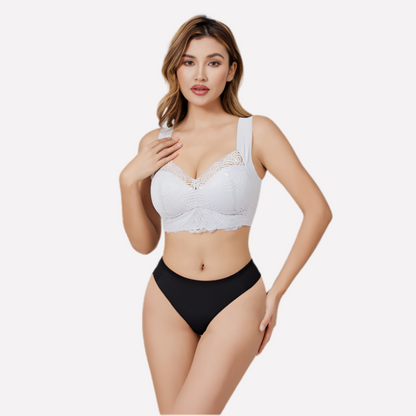 Mysa London wire-free push-up bra with smooth cups and adjustable straps, designed for comfortable support and natural lift.