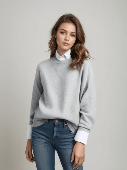 Lunirel women's soft sweater featuring a cozy fit, long sleeves, and a comfortable knit fabric, ideal for casual wear.