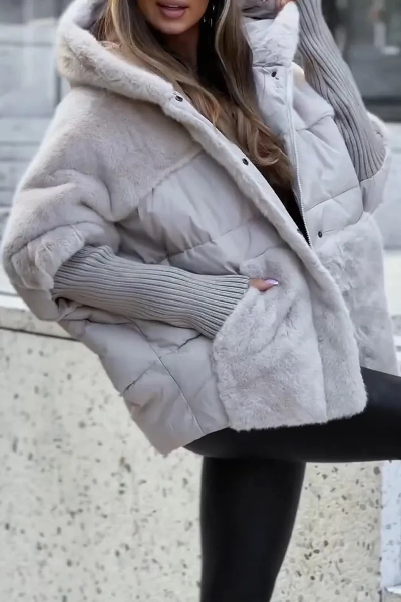 Homixa women's hooded bomber jacket from the Layla Edit, featuring a stylish zip-up design and comfortable fit.