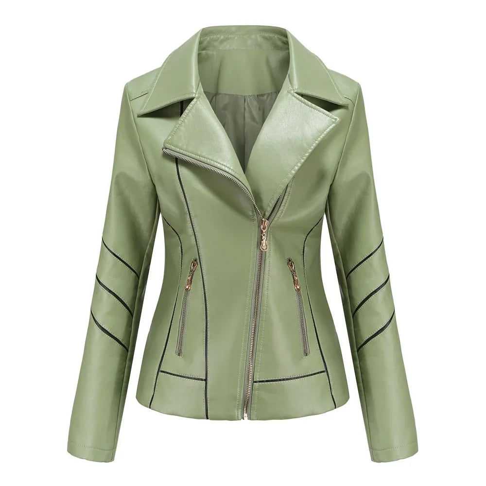 Jack Hafford Panther leather jacket with classic design, featuring smooth black leather and detailed stitching.