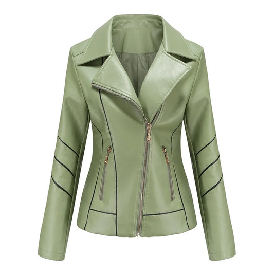 Jack Hafford Panther leather jacket with classic design, featuring smooth black leather and detailed stitching.