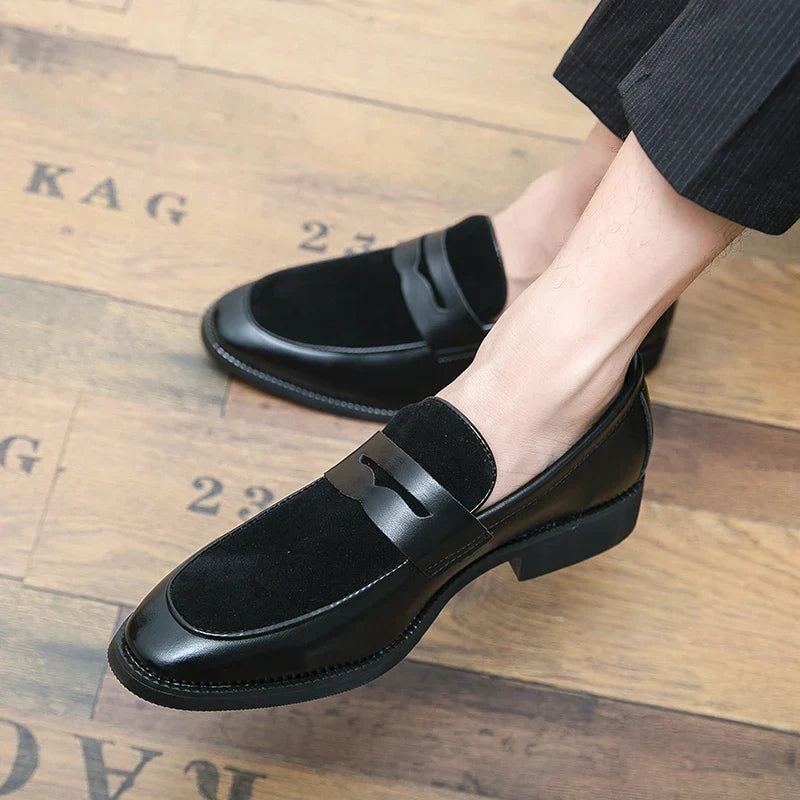 Leather loafers for men by Homixa, in wildleder, size 38-48, stylish casual footwear with a luxurious design.