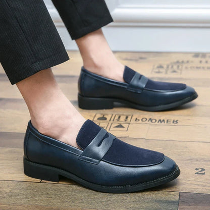 Homixa men's leather loafers in wildleder, casual design, available in sizes 38-48, featuring a sleek, luxury style for everyday wear.