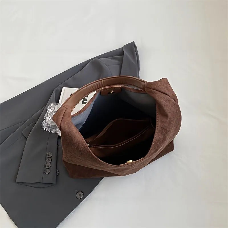 Homixa tote bag for women with pocket detail, featuring a spacious design and sturdy handles, ideal for everyday use.