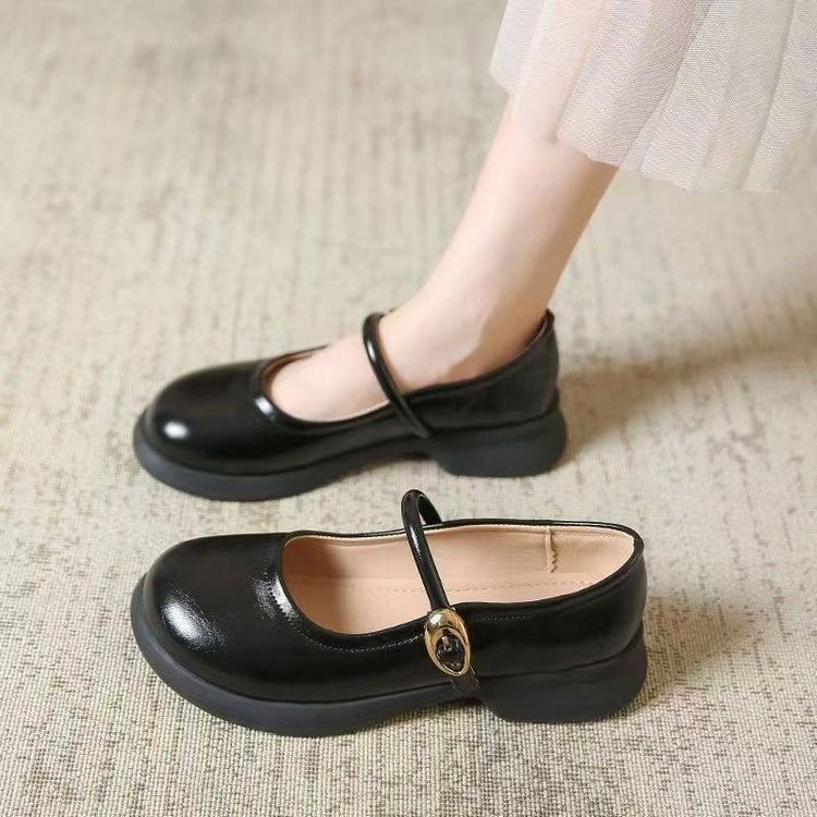 Homixa Mary Jane shoes for women featuring classic design with rounded toe and ankle strap, stylish everyday footwear.