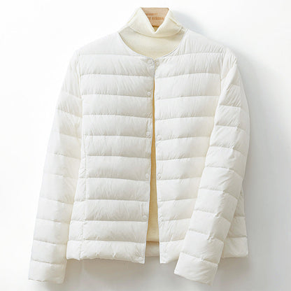 Jack Hafford Helga down puff jacket in black, featuring a quilted design, high collar, and insulated warmth for cold weather.