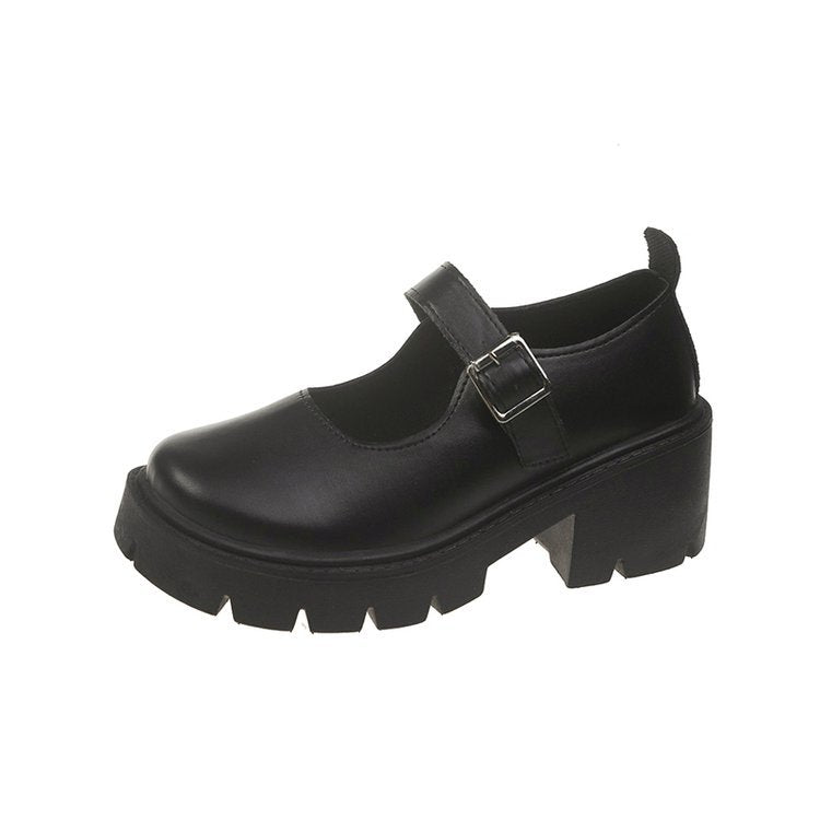 Homixa women's Mary Jane shoes with rounded toe and strap, stylish everyday footwear for comfortable casual wear.