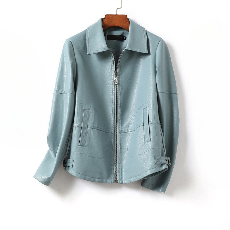 Jack Hafford Vespa sheepskin leather jacket with a classic design, featuring soft leather and detailed stitching.